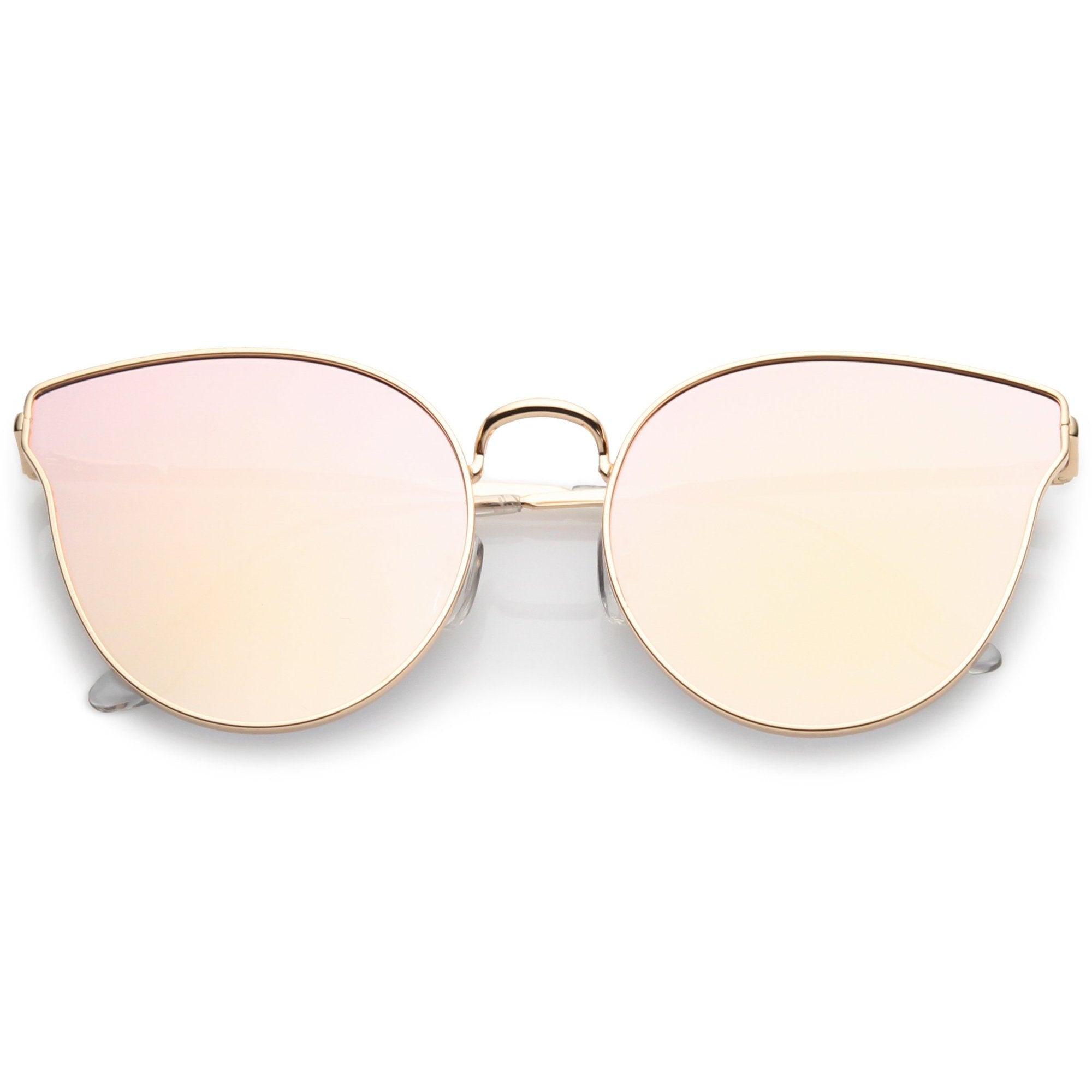 Women's Premium Mirrored Flat Lens Cat Eye Sunglasses C362