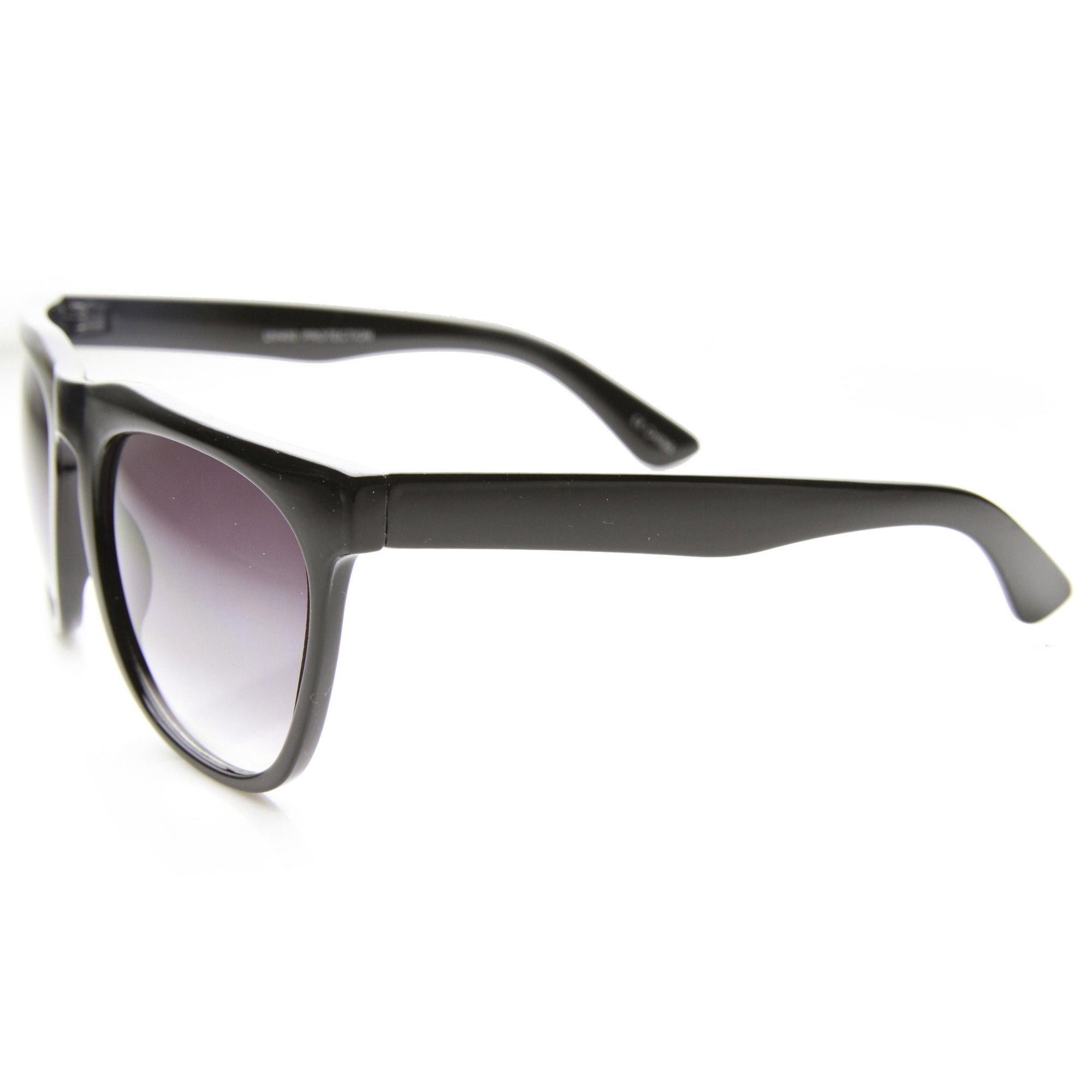 Retro Oversize Square Horned Rim Sunglasses - zeroUV