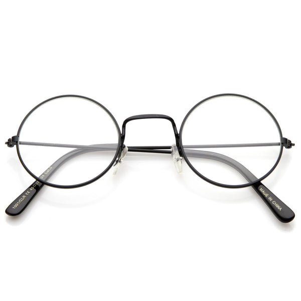 Vintage Inspired Round Metal Frame Clear Lens Glasses - zeroUV
