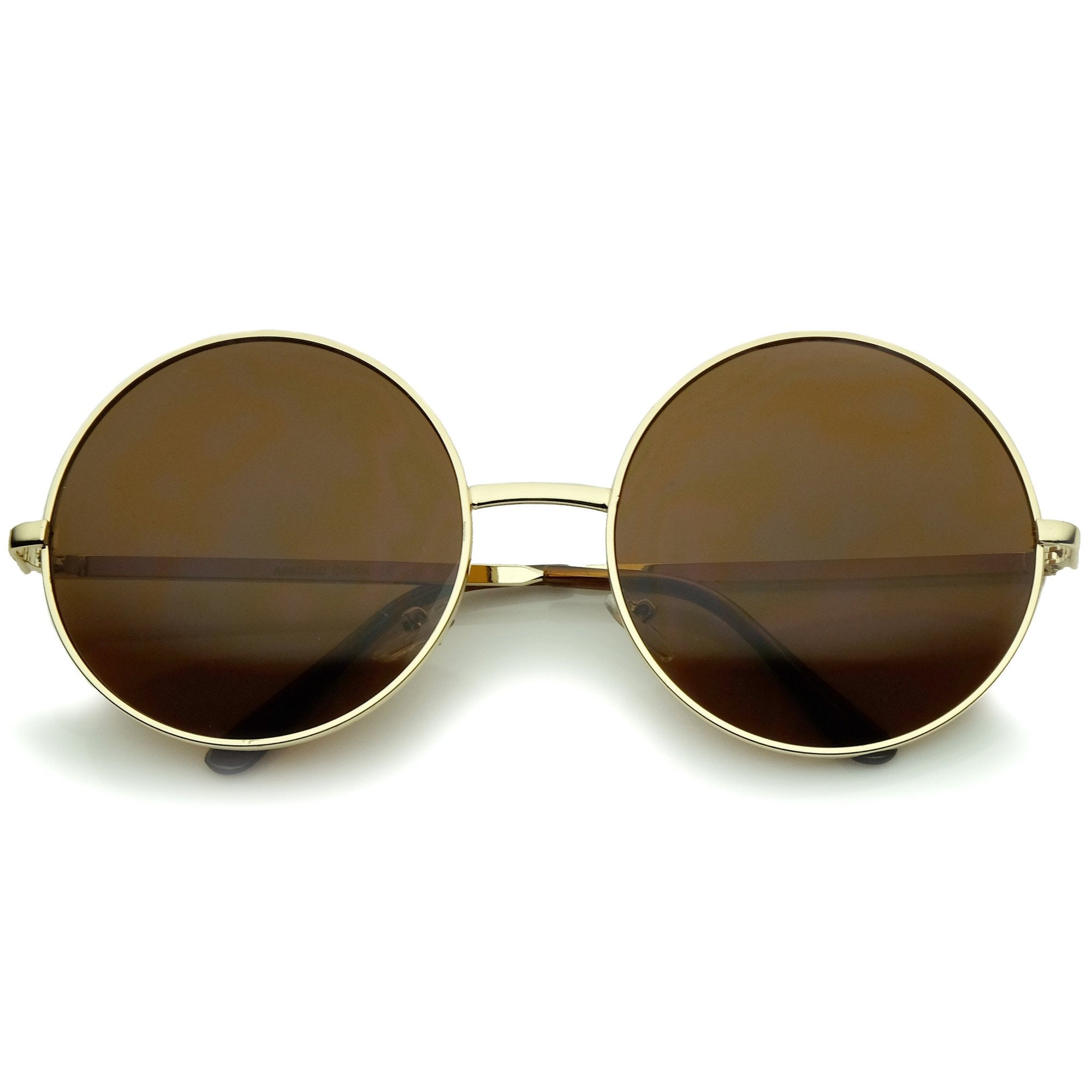 Gwyneth Oversize Oval Retro Circle Fashion Curved Round Sunglasses