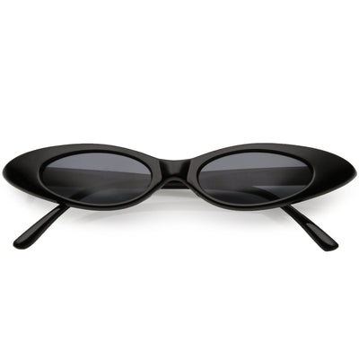 Retro 90's Trendy Pastel Thin Oval Cat Eye Sunglasses C574