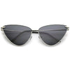 Oversize Thin Metal Cat Eye Butterfly Frame Sunglasses C201