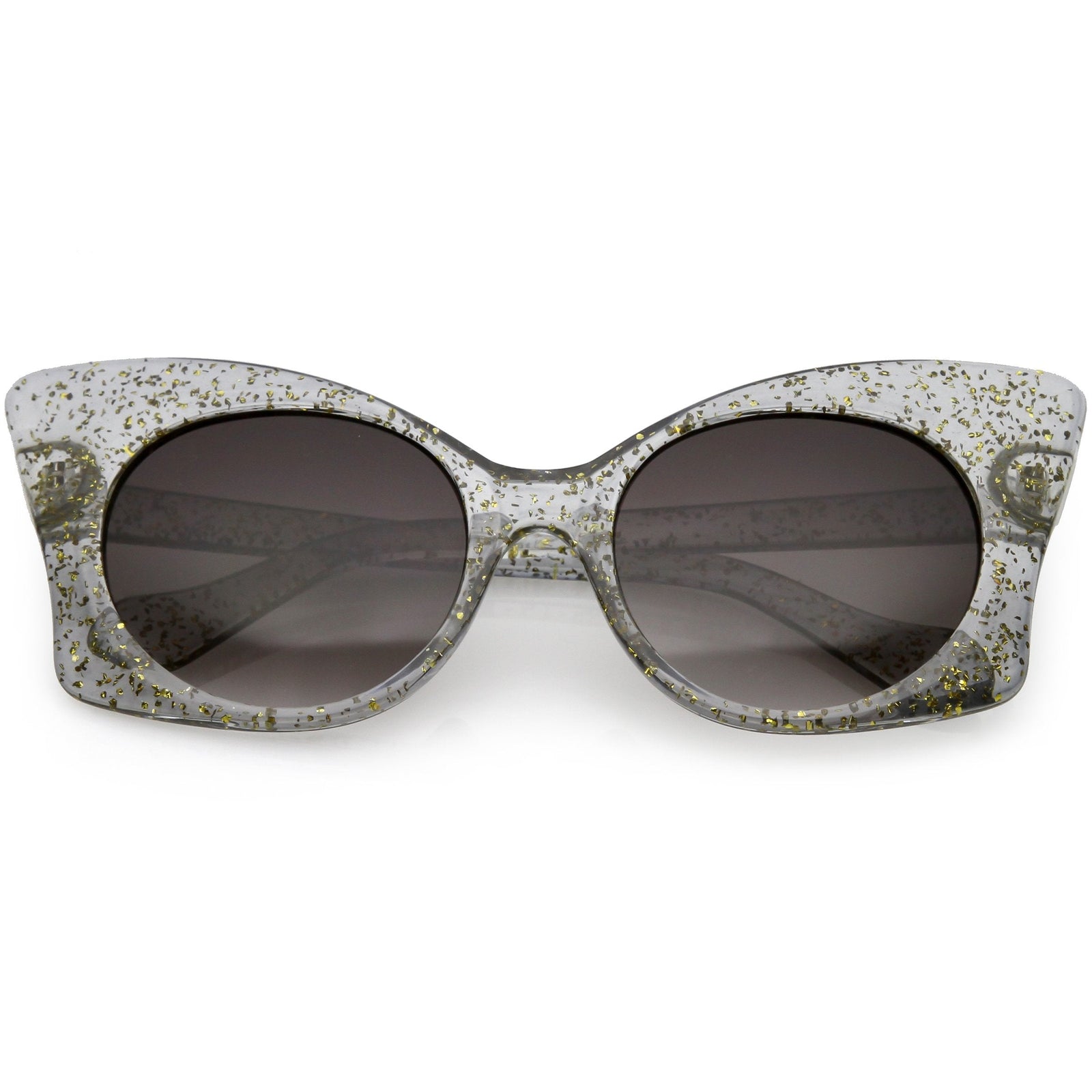 Women's Oversize Butterfly Glitter Cat Eye Sunglasses C553