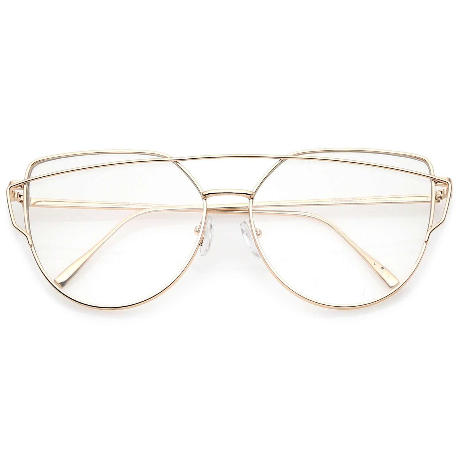 Modern Oversize Laser Cut Clear Lens Glasses A939