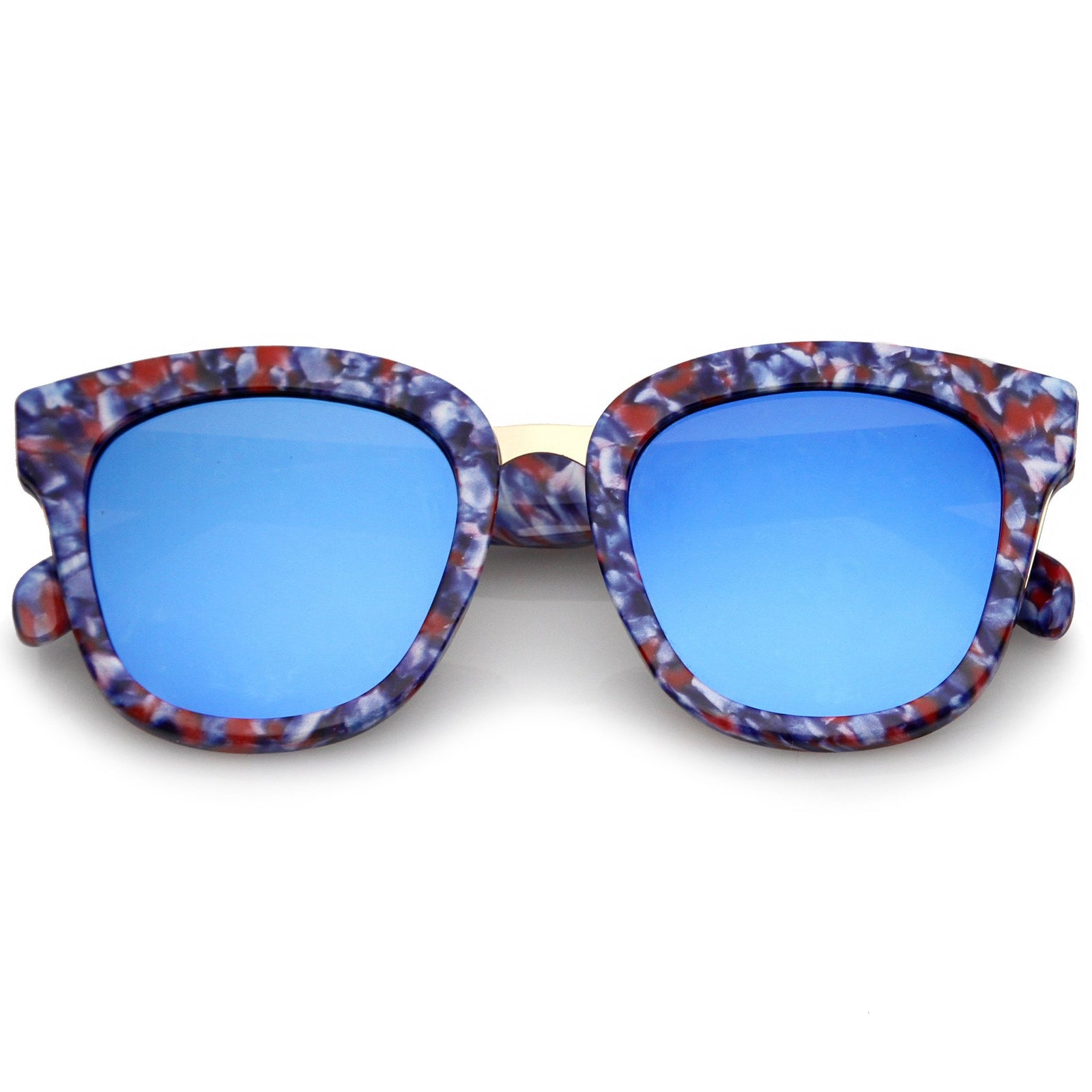 Blue Red Gold Blue Mirror