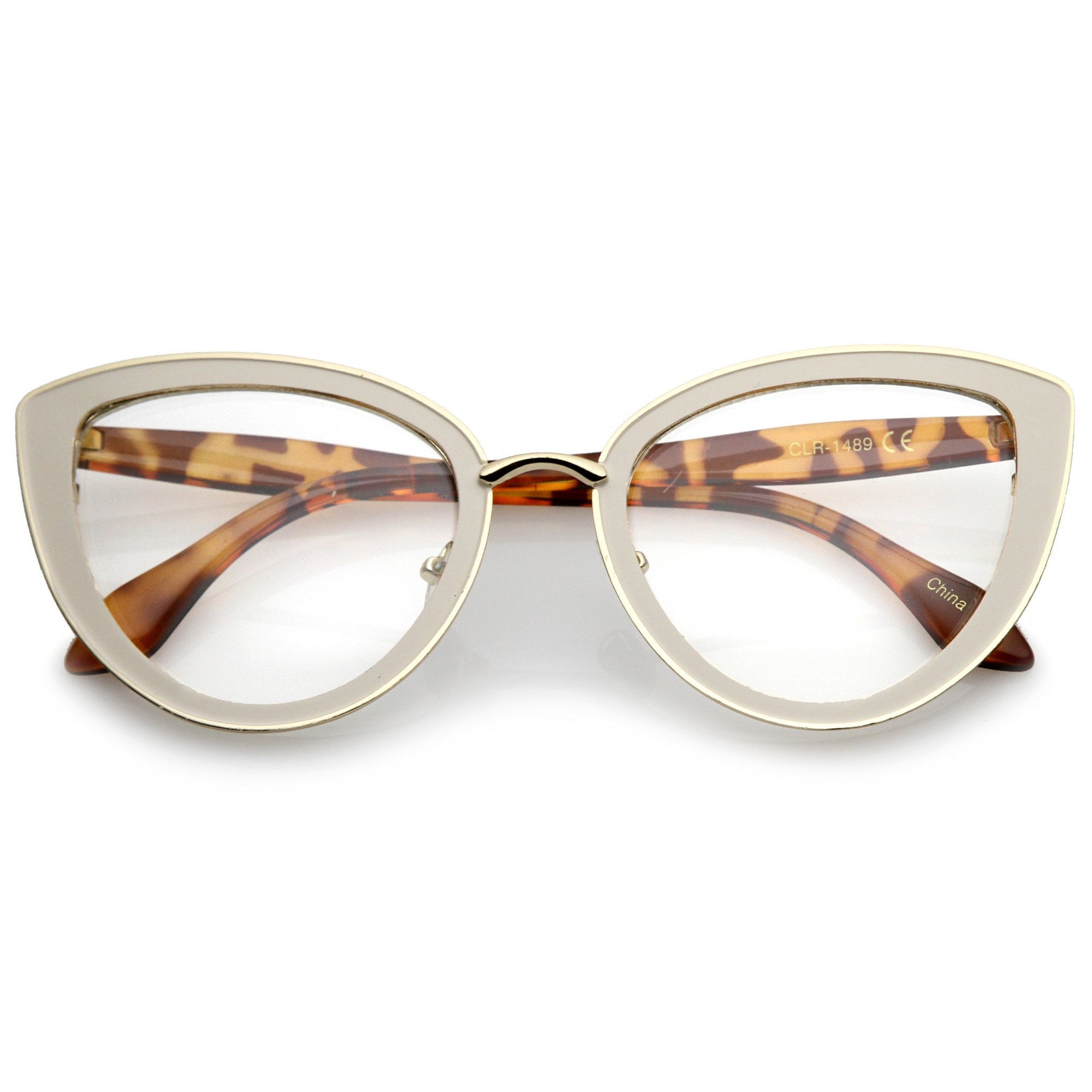 Cat Eye Sunglasses Metal Hollow Lock Chain Temple Shades Glasses Small Frame  Women's Eyewear - Temu
