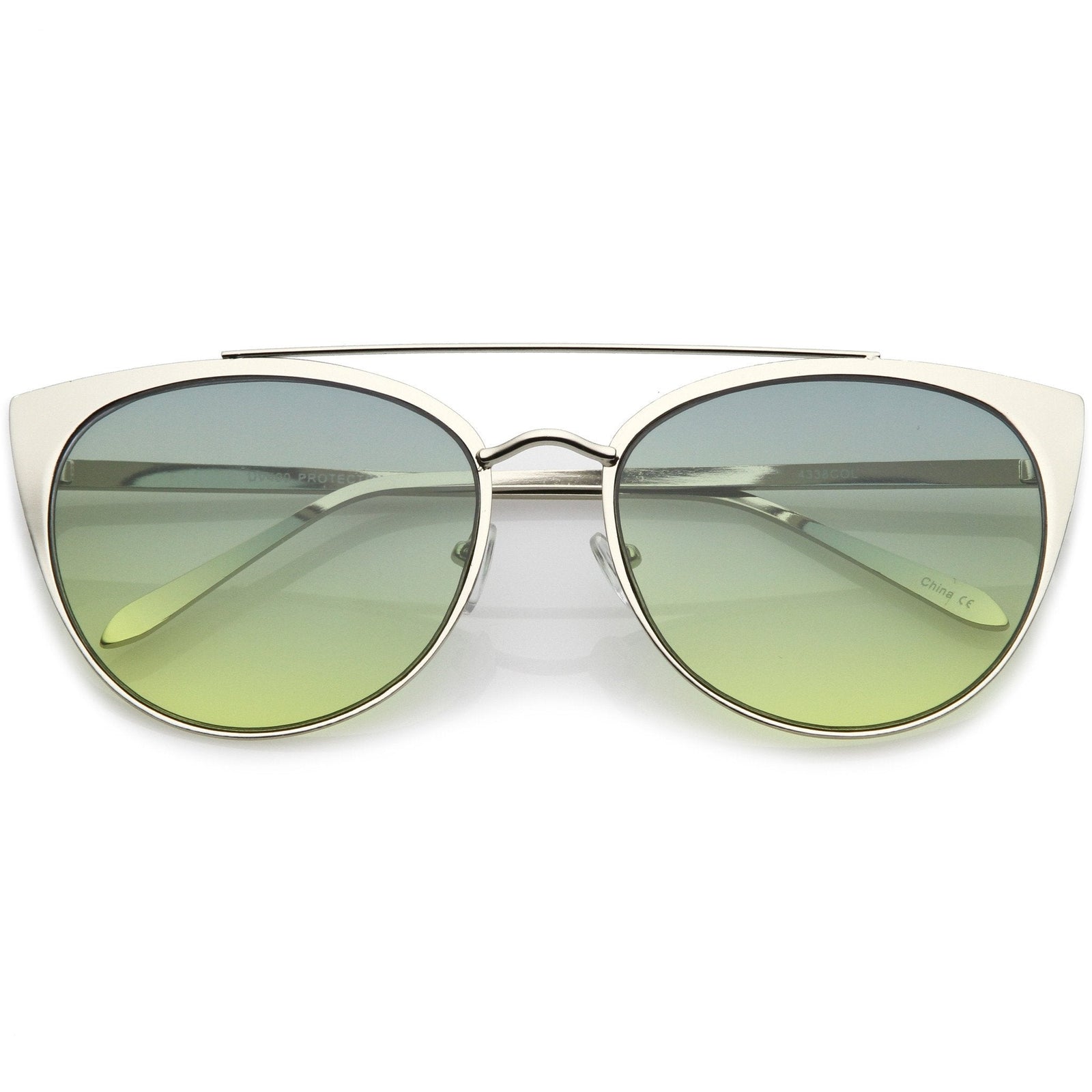 Women's Oversize Laser Cut Cat Eye Sunglasses C207