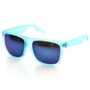 Frosted Retro Flat Top Candy Color Mirrored Lens Sunglasses 8610
