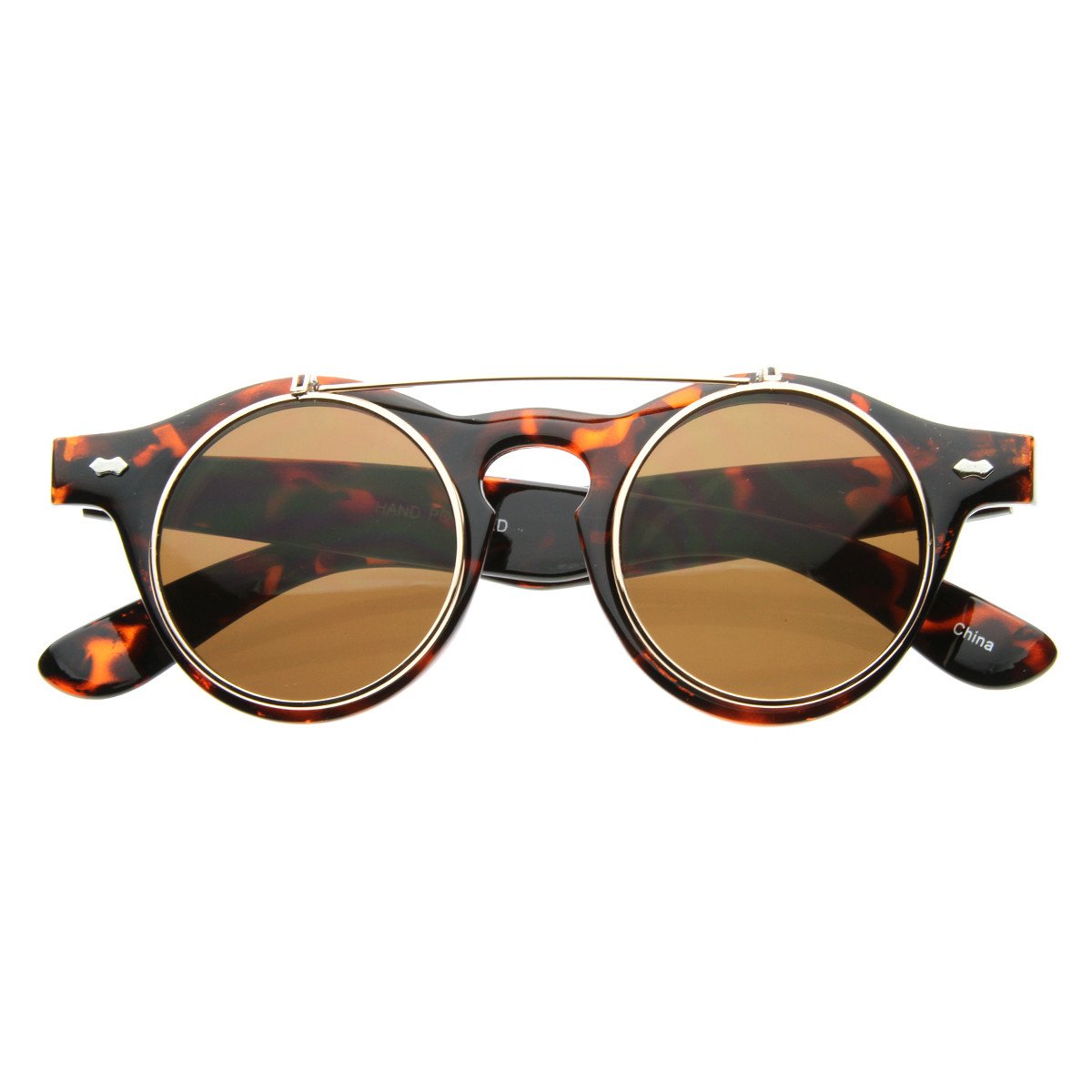Flip Rimless Punk Sunglasses Women Vintage Steampunk Sun Glasses Men S –  one_way_lane