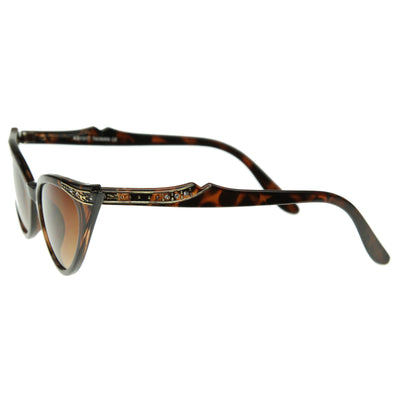 Elegant 50s Vintage Womens Fashion Rhinestone Cat Eye Sunglasses 8433