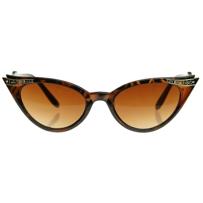 Elegant 50s Vintage Womens Fashion Rhinestone Cat Eye Sunglasses 8433