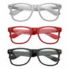 Retro Nerd Geek Clear Lens Horned Rim Glasses 2873 [3 Pack]