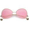 Women's Retro Oversize Butterfly Shape Color Tone Lens Sunglasses C443