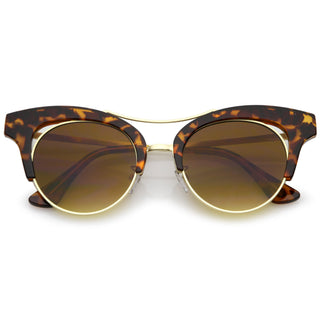 Gafas de sol estilo ojo de gato con forma de lágrima inspiradas en los años 50 para mujer A874 - Tortuga Oro Ámbar