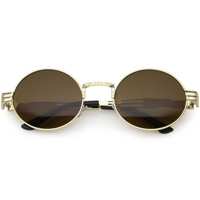 Vintage Steampunk Inspired Metal Oval Sunglasses C667