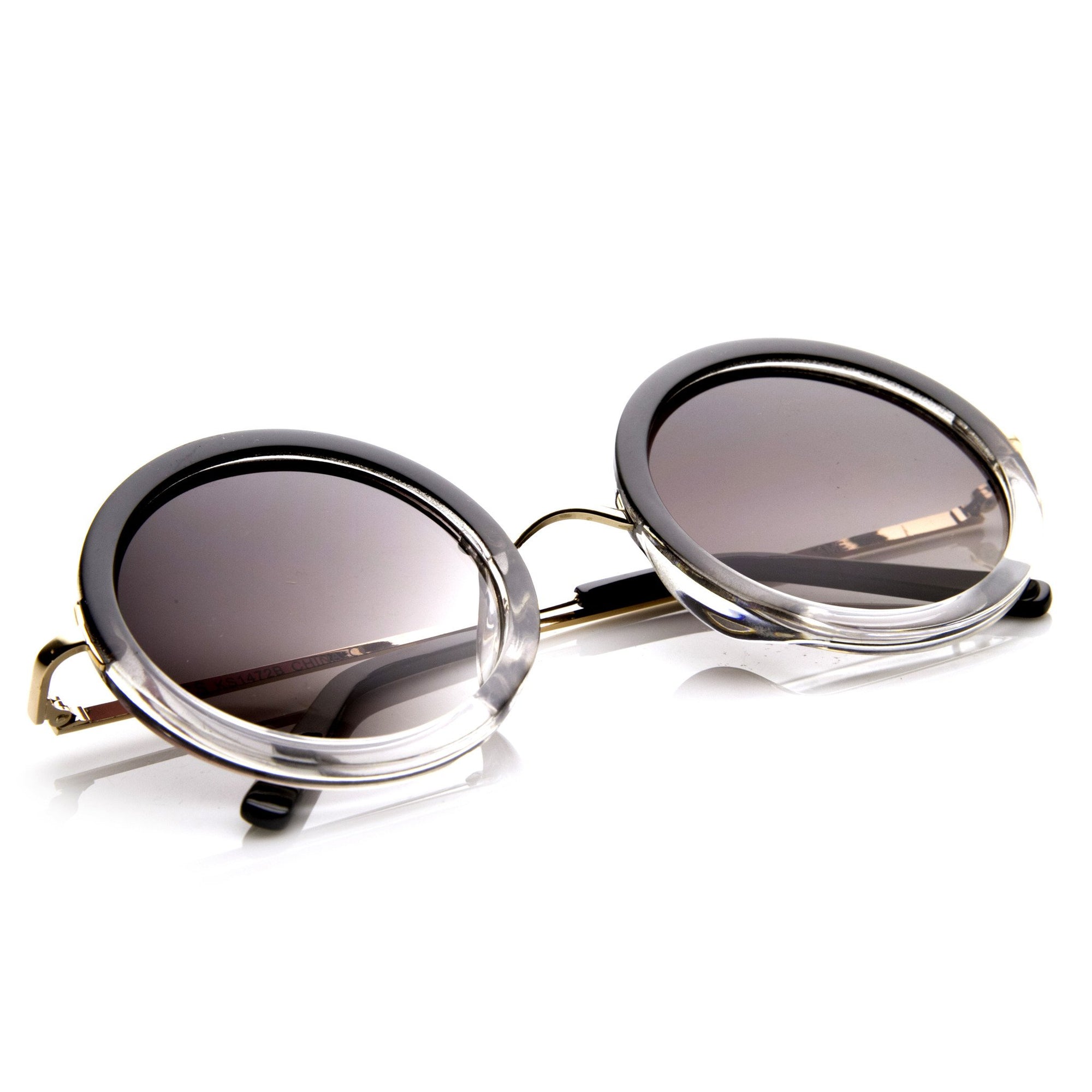 Famous Designer Fashion Color Fade Round Sunglasses 8699 - zeroUV