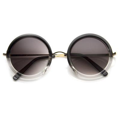 Famous Designer Fashion Color Fade Round Sunglasses 8699