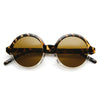 Retro Sleek Large Round Fashion Sunglasses 8704