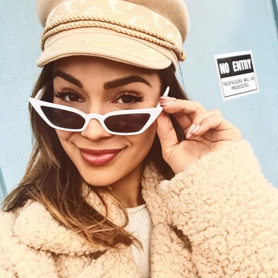 Women s 90 s Thin Retro Pointed Cat Eye Sunglasses