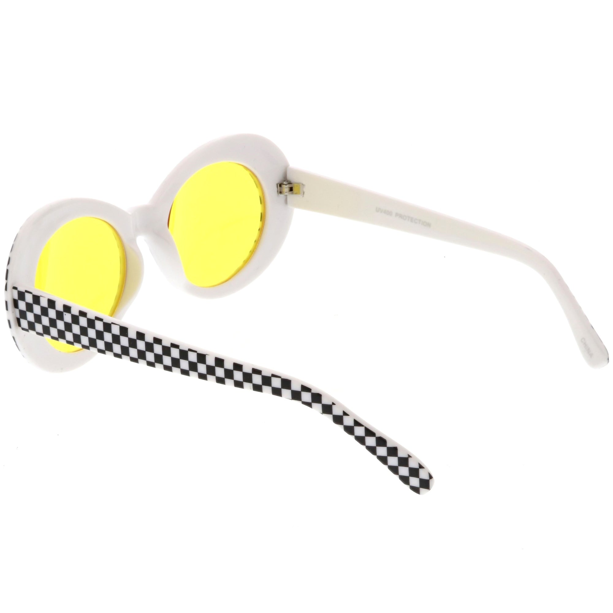 Retro True Vintage 1990's Oval Round Clout Sunglasses - zeroUV