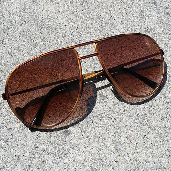 True Italy Vintage Hipster Square Aviator Sunglasses Brasco