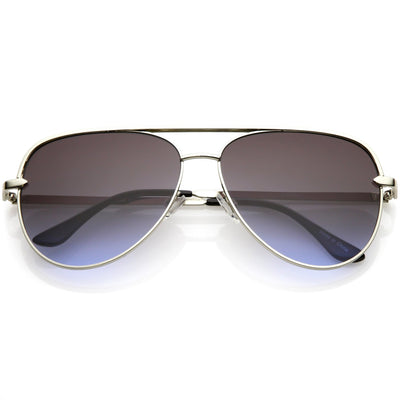 Premium Metal Flat Color Tone Lens Aviator Sunglasses 60mm C466