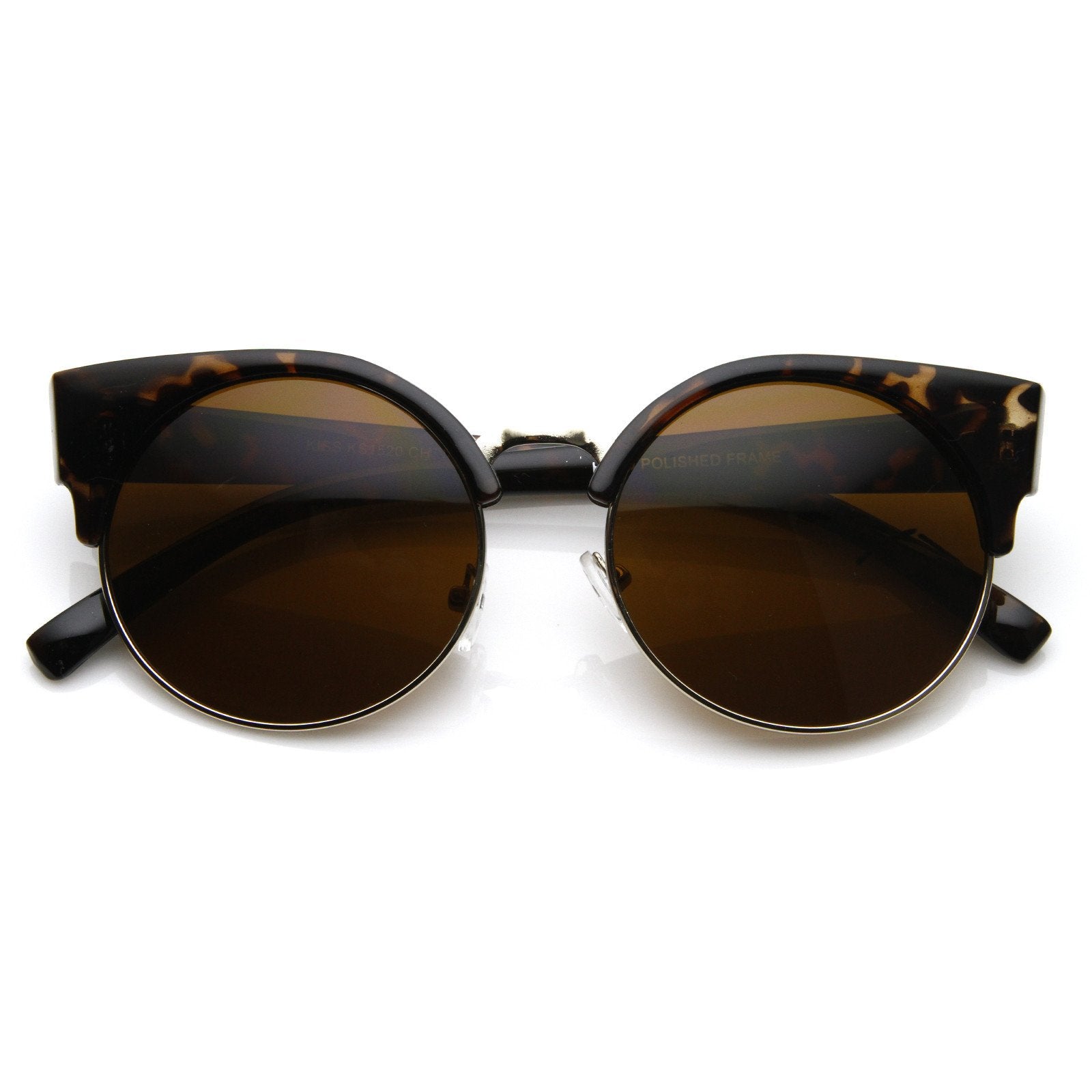 zeroUV Vintage Inspired Round Circle Cat Eye Sunglasses