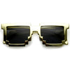 Retro Shiny Color Foil Pixelated 8-Bit Sunglasses 8808