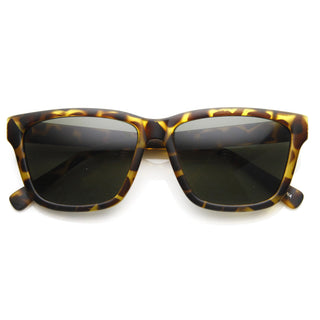 European Dapper Square Aviator Sunglasses 8818 - Tortoise