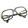 Retro Euro Square Hip Hop 80's Fashion Clear Lens Glasses 8901
