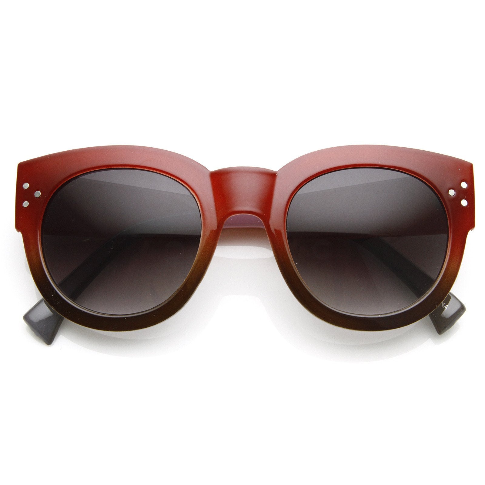 Gafas de sol extragrandes de 2 tonos Retro Pool Beach Summer 8948