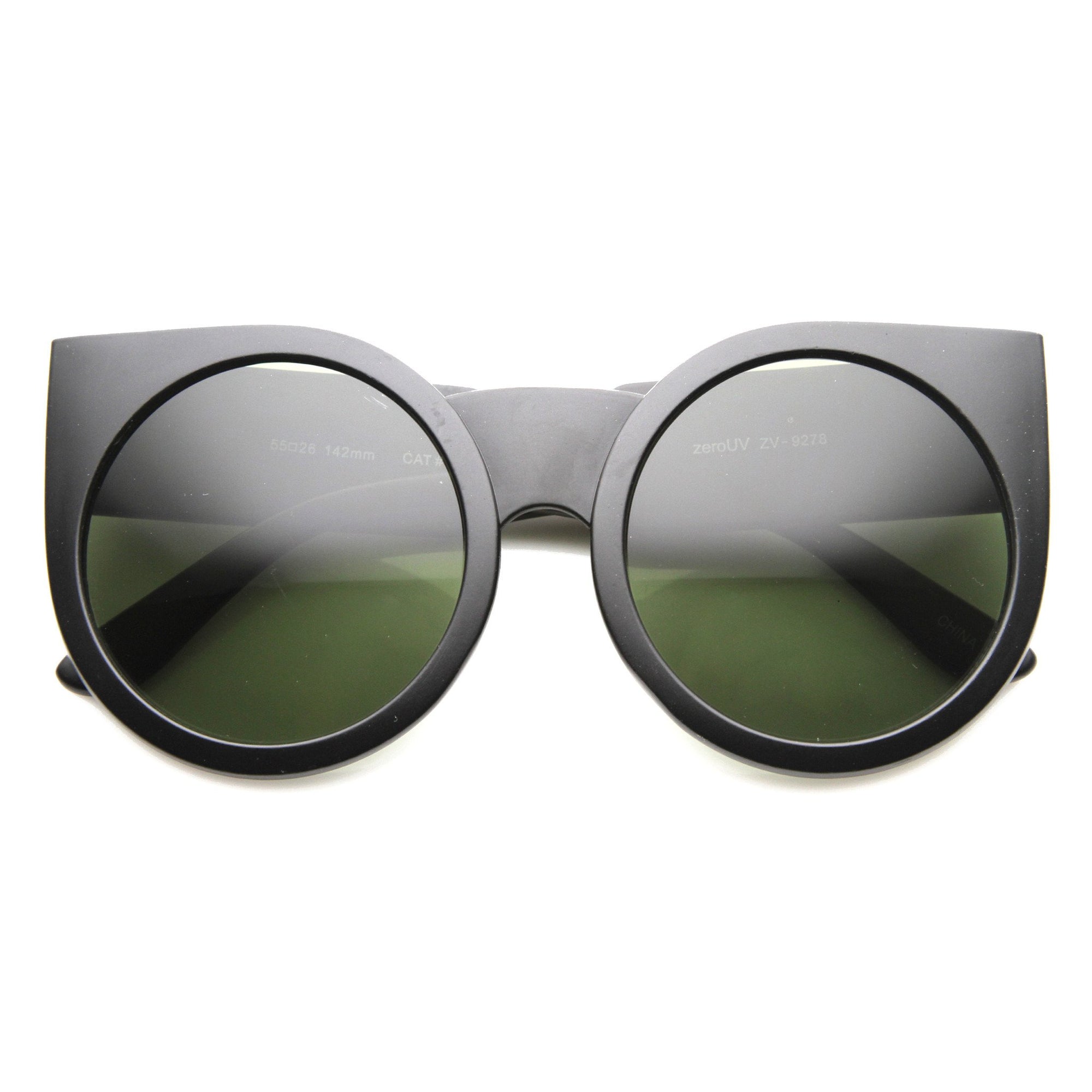 Women's Designer Super Bold Round Cat Eye Sunglasses 9278