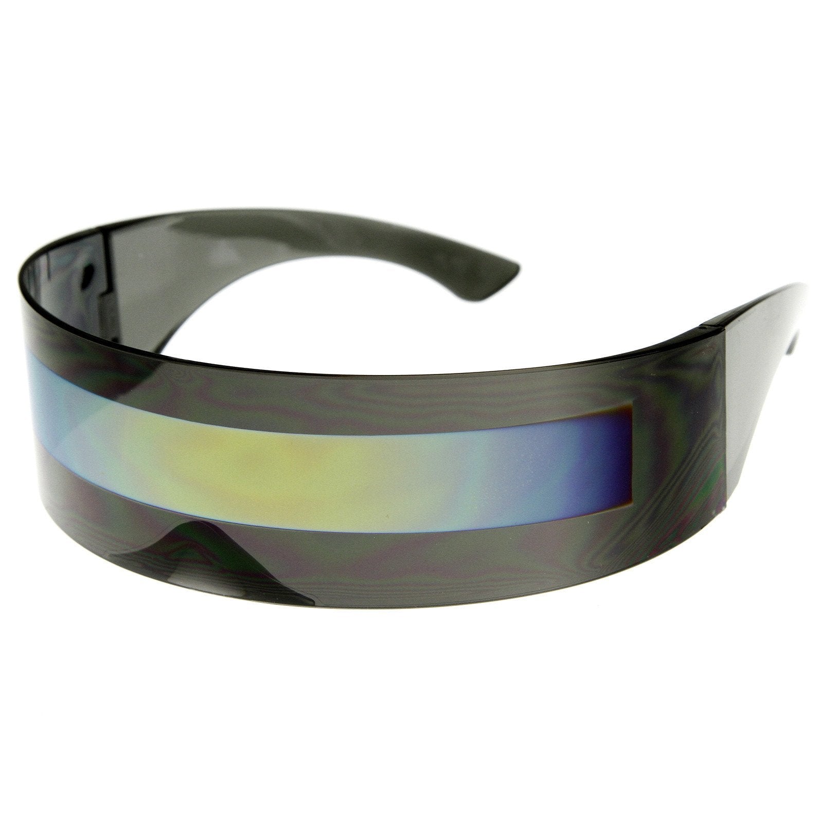 Futuristic Retro Daft Punk Monoblock Shield Sunglasses - zeroUV