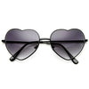Fashion Thin Metal Cute Heart Shaped Sunglasses 8965