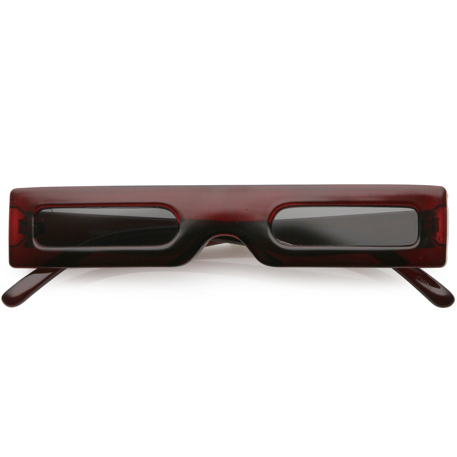 Novelty Retro Punk Square Flat Top Thin Lens Sunglasses C733