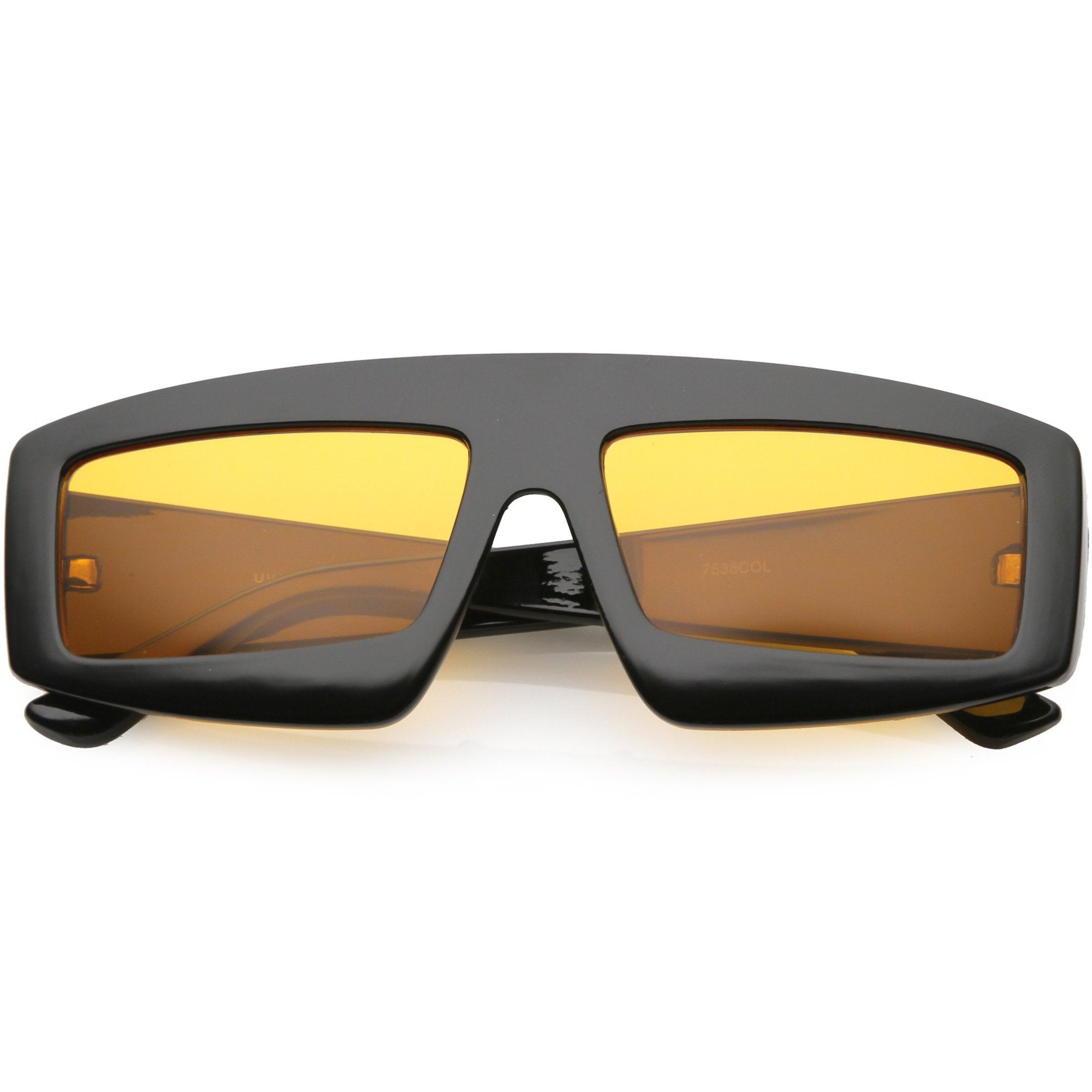 Retro Modern Rectangle Flat Lens Color Tinted Sunglasses C747
