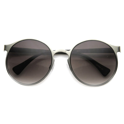 Retro Steampunk Dapper Fashion Round P3 Metal Sunglasses 9815