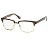 Classic Square Vintage Clear Lens Half Frame Horned Rim Glasses 9185