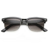 Indie Dapper Square Half Frame Horned Rim Sunglasses 9809