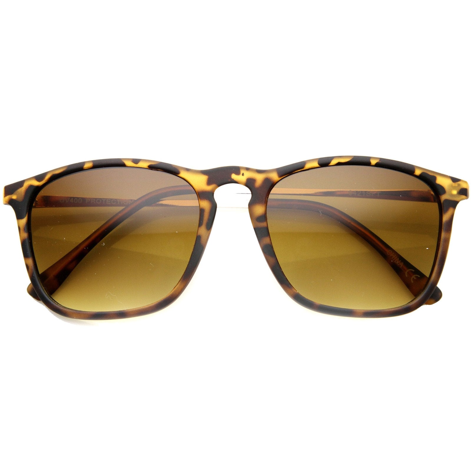 Vintage Inspired Indie Square Metal Temple Sunglasses 9838