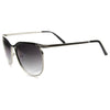 Modern Oversize Two Toned Thin Metal Aviator Sunglasses 9863