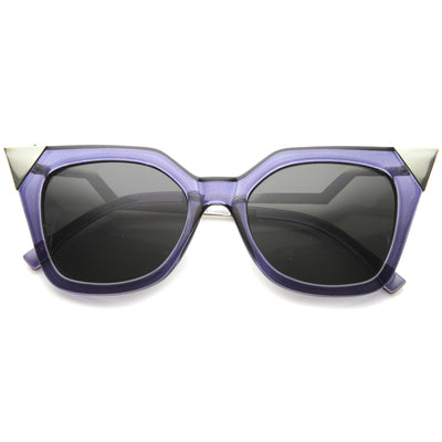 Modern Horn Rimmed Hot Tip Cat Eye Sunglasses A055