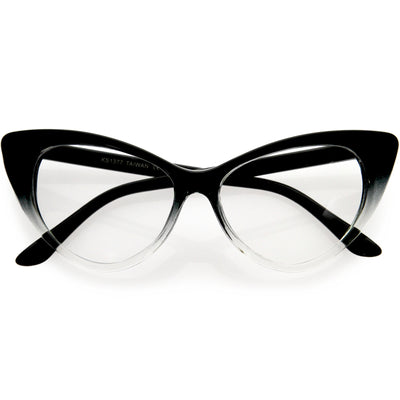 1950's Vintage Mod Fashion Cat Eye Clear Lens Glasses 8435