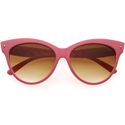 High Pointed Tip Inset Frame Oversize Cat Eye Sunglasses 8462