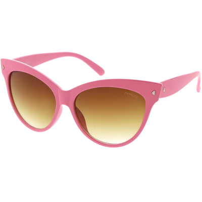High Pointed Tip Inset Frame Oversize Cat Eye Sunglasses 8462