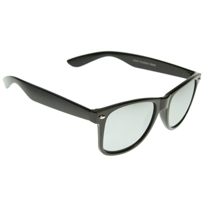 Classic Retro Horn Rimmed Mirrored Lens Sunglasses 8508