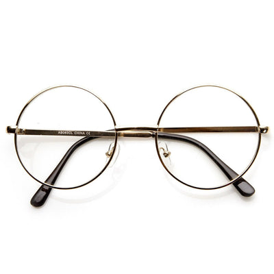 Vintage Lennon Inspired Clear Lens Round Frame Glasses
