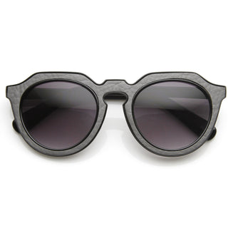 Gafas de sol con diseño de corte en bloque de diseñador para mujer - Gris oscuro