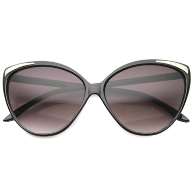 Women's Oversize Detailed Cat Eye Gradient Lens Sunglasses A011