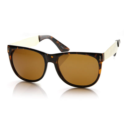 Trendy Indie Hipster Super Retro Metal Arm Horned Rim Sunglasses 8687